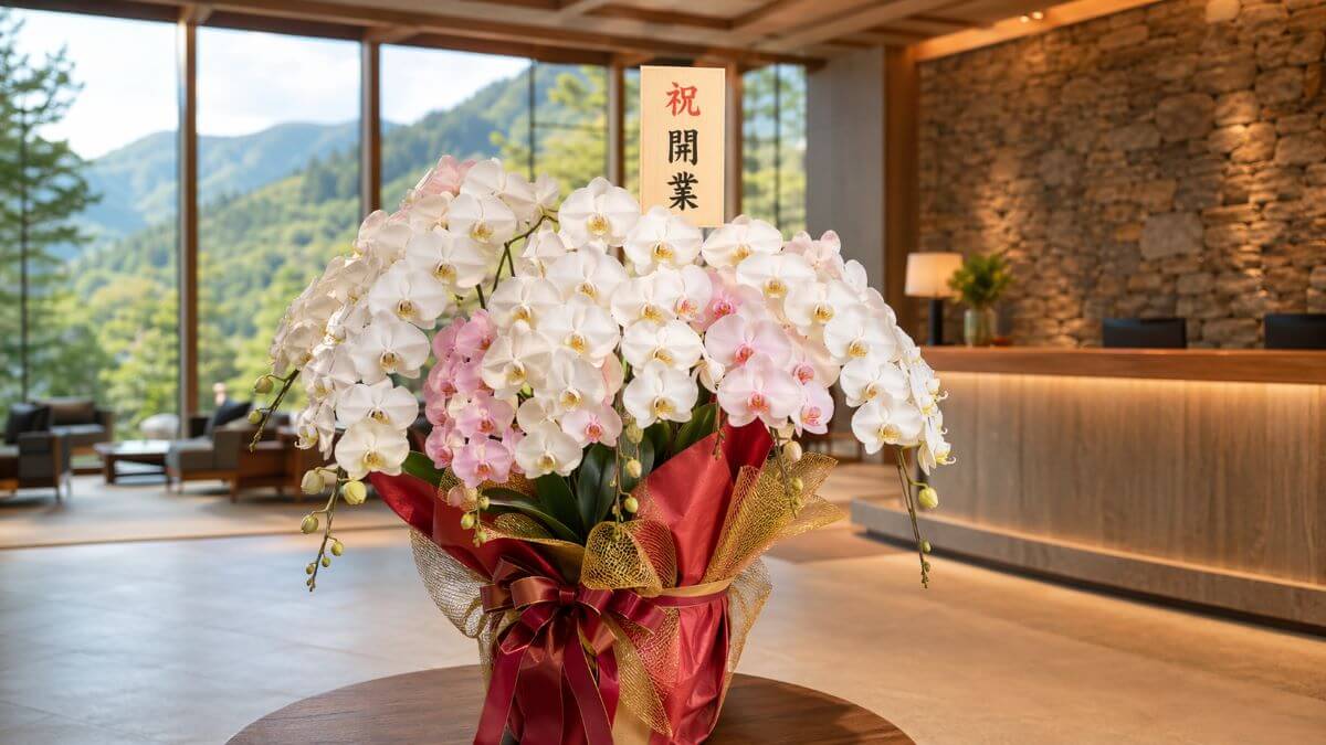 リゾートホテル開業の胡蝶蘭